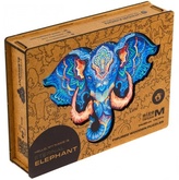 Фигурный деревянный пазл Unidragon Вечный слон (Medium)