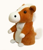 Интерактивная игрушка говорящая лошадь повторюшка Коричневая