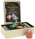 Набор для игры в покер Standard 100 фишек с номиналами