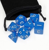 Набор из 7 кубиков для ролевых игр с мешочком Синий
