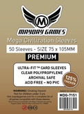 Протекторы Mayday games. Mega Civilization Sleeves (75x105 мм, 50 шт.)