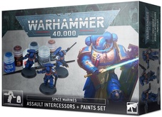 Warhammer 40,000 Space Marines Assault Intercessors and Paints Set