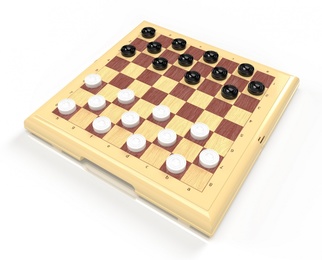 Набор настольных игр Шашки-шахматы Бежевый