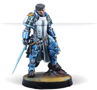 Infinity. PanOceania: Padre-Inquisidor Mendoza, Pre-Order Exclusive Miniature