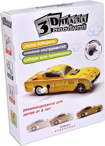 3D-пазл Заводной: Желтый гонщик
