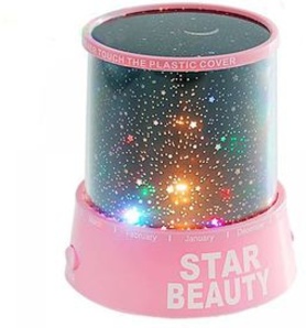 Проектор Красота звездного неба (с музыкой, розовый)