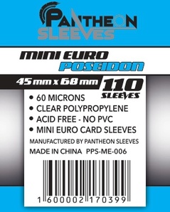 Протекторы Pantheon Sleeves. Mini Euro. Посейдон  (44x68 мм, 110 шт.)