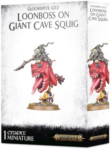 Warhammer. Age of Sigmar. Gloomspite Gitz: Loonboss on Giant Cave Squig