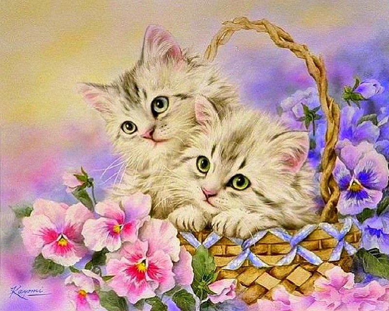 Красивые рисунки с котятами